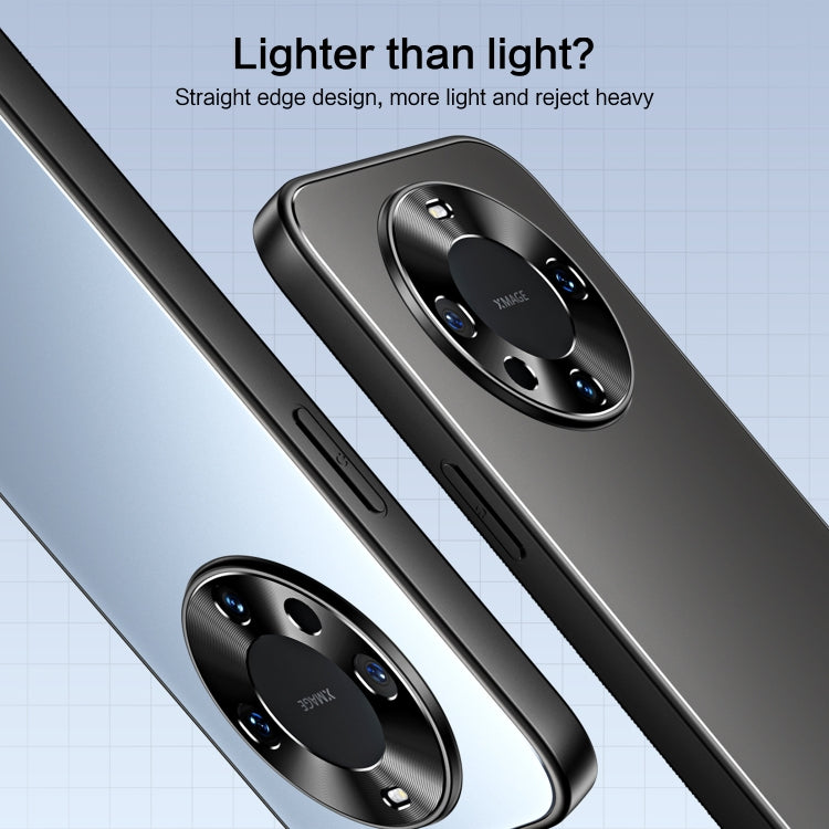 For Huawei Mate 60 Pro R-JUST RJ-61 Electroplating Frosted TPU + PC Phone Case(Grey) - Huawei Cases by R-JUST | Online Shopping South Africa | PMC TechLife | Buy Now Pay Later Mobicred