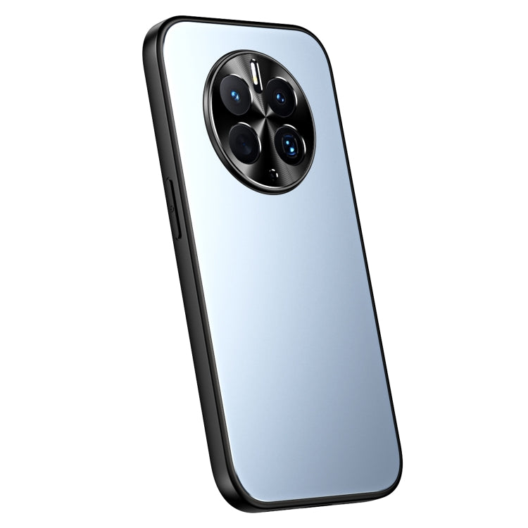 For Huawei Mate 50 R-JUST RJ-61 Electroplating Frosted TPU + PC Phone Case(Blue) - Huawei Cases by R-JUST | Online Shopping South Africa | PMC TechLife | Buy Now Pay Later Mobicred