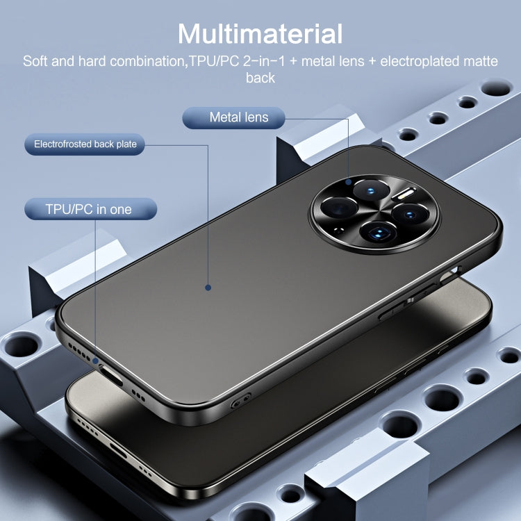 For Huawei Mate 50 Pro R-JUST RJ-61 Electroplating Frosted TPU + PC Phone Case(Grey) - Huawei Cases by R-JUST | Online Shopping South Africa | PMC TechLife