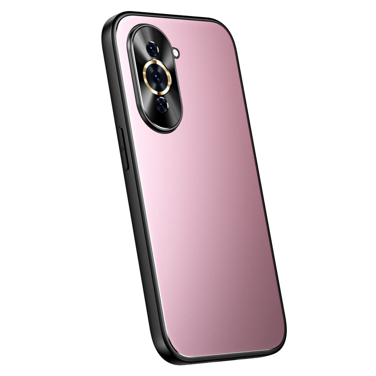 For Huawei nova 10 R-JUST RJ-61 Electroplating Frosted TPU + PC Phone Case(Pink) - Huawei Cases by R-JUST | Online Shopping South Africa | PMC TechLife