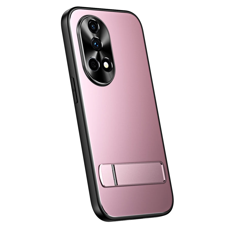 For Huawei nova 12 Pro R-JUST RJ-61 Electroplating Frosted TPU + PC Phone Case with Holder(Pink) - Huawei Cases by R-JUST | Online Shopping South Africa | PMC TechLife
