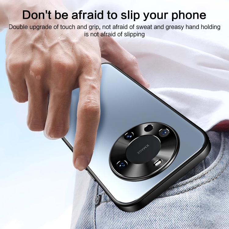For Huawei Mate 60 Pro R-JUST RJ-61 Electroplating Frosted TPU + PC Phone Case with Holder(Grey) - Huawei Cases by R-JUST | Online Shopping South Africa | PMC TechLife | Buy Now Pay Later Mobicred