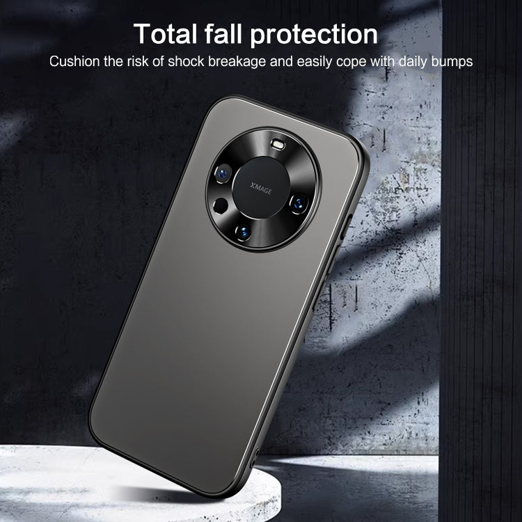 For Huawei Mate 60 Pro R-JUST RJ-61 Electroplating Frosted TPU + PC Phone Case with Holder(Blue) - Huawei Cases by R-JUST | Online Shopping South Africa | PMC TechLife | Buy Now Pay Later Mobicred