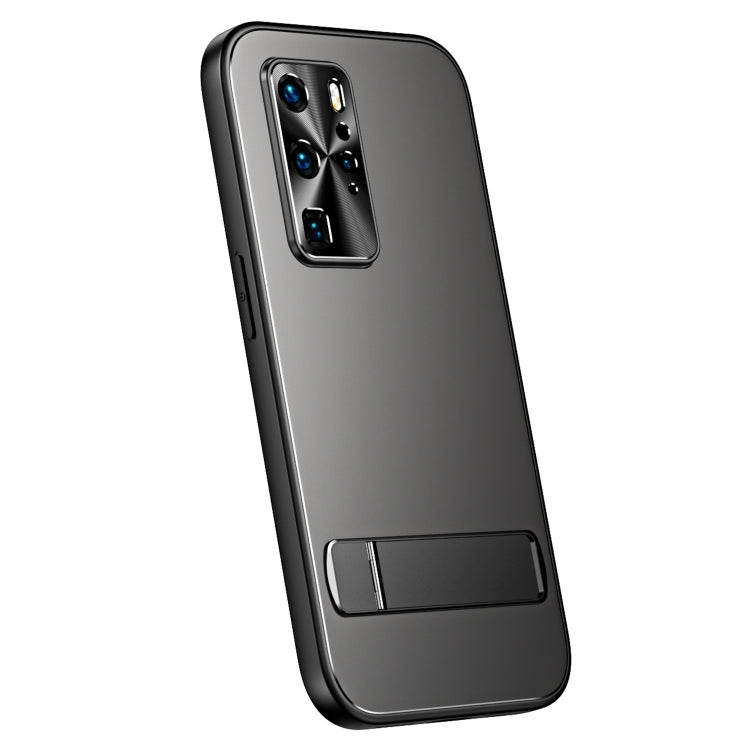 For Huawei P40 Pro R-JUST RJ-61 Electroplating Frosted TPU + PC Phone Case with Holder(Grey) - Huawei Cases by R-JUST | Online Shopping South Africa | PMC TechLife