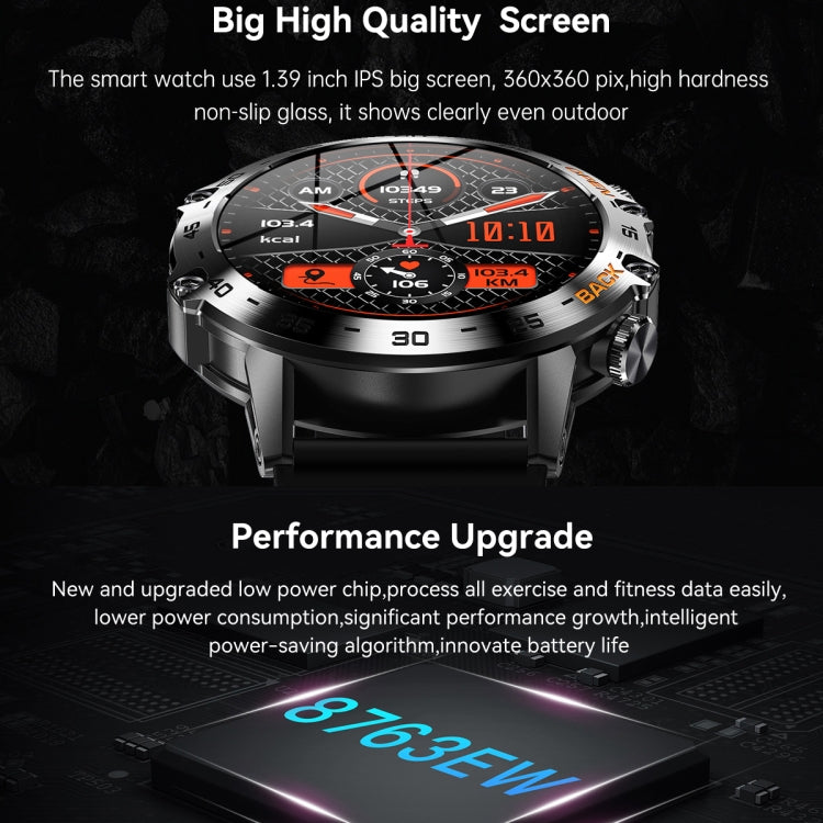 LEMFO K52 1.39 inch IPS Square Screen Smart Watch Supports Bluetooth Calls(Black) - free shipping - PMC TechLife - Order now!