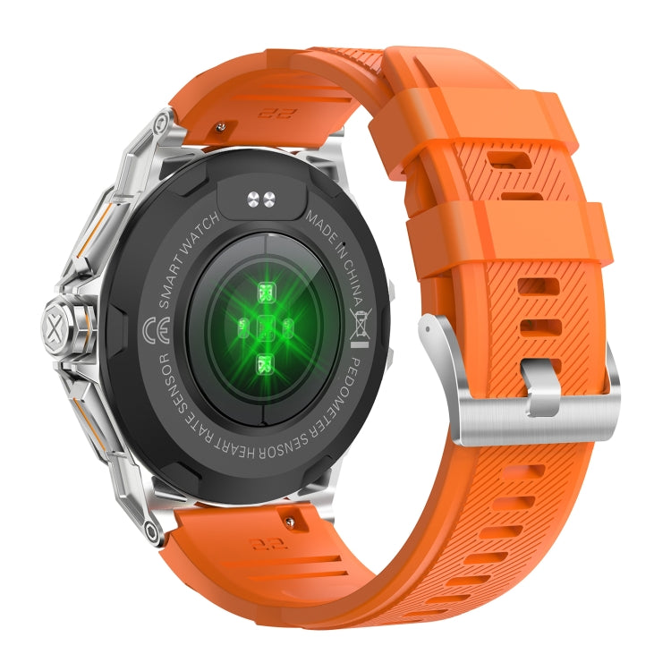 K62 1.43 inch AMOLED Round Screen Smart Watch Supports Bluetooth Calls(Silver Orange) - free shipping - PMC TechLife - Order now!