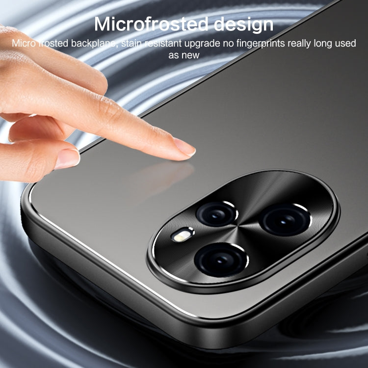 For Honor 100 R-JUST RJ-61 Electroplating Frosted TPU + PC Phone Case(Pink) - Honor Cases by R-JUST | Online Shopping South Africa | PMC TechLife | Buy Now Pay Later Mobicred