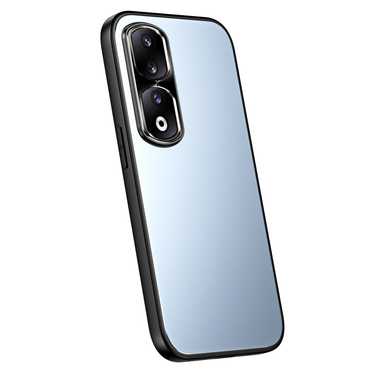 For Honor 90 R-JUST RJ-61 Electroplating Frosted TPU + PC Phone Case(Blue) - Honor Cases by R-JUST | Online Shopping South Africa | PMC TechLife