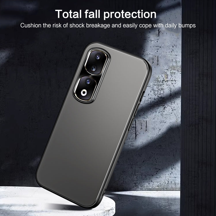For Honor 90 Pro R-JUST RJ-61 Electroplating Frosted TPU + PC Phone Case(Grey) - Honor Cases by R-JUST | Online Shopping South Africa | PMC TechLife | Buy Now Pay Later Mobicred
