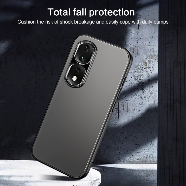 For Honor 80 R-JUST RJ-61 Electroplating Frosted TPU + PC Phone Case with Holder(Pink) - Honor Cases by R-JUST | Online Shopping South Africa | PMC TechLife | Buy Now Pay Later Mobicred
