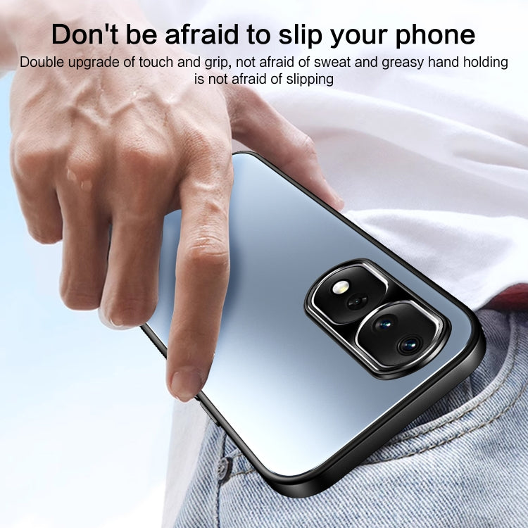 For Honor 80 Pro R-JUST RJ-61 Electroplating Frosted TPU + PC Phone Case with Holder(Blue) - Honor Cases by R-JUST | Online Shopping South Africa | PMC TechLife | Buy Now Pay Later Mobicred