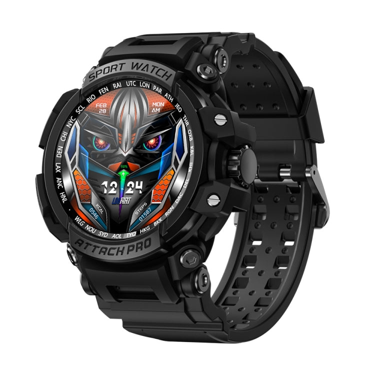 LOKMAT ATTACK Pro 1.32 inch BT5.1 Smart Sport Watch, Support Bluetooth Call / Sleep / Blood Oxygen / Heart Rate / Blood Pressure Health Monitor(Black) - free shipping - PMC TechLife - Order now!