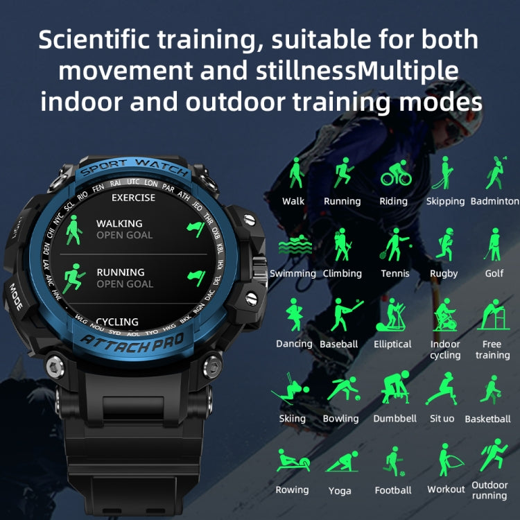 LOKMAT ATTACK Pro 1.32 inch BT5.1 Smart Sport Watch, Support Bluetooth Call / Sleep / Blood Oxygen / Heart Rate / Blood Pressure Health Monitor(Blue) - free shipping - PMC TechLife - Order now!