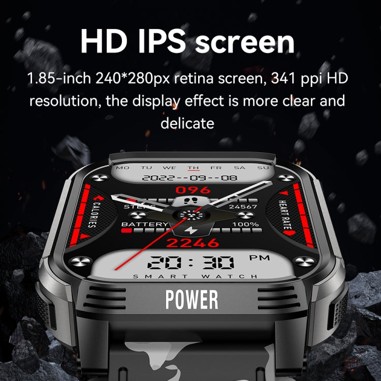 LEMFO LT08 1.85 inch TFT Screen Smart Watch Supports Bluetooth Calls(Gun Black) - free shipping - PMC TechLife - Order now!