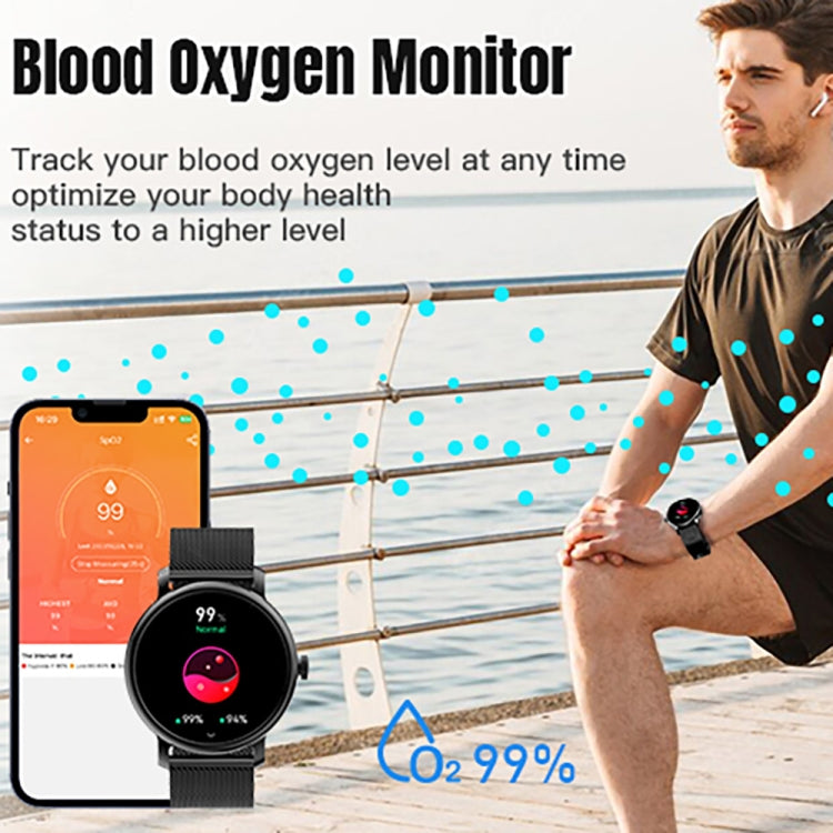 LEMFO LF35 1.43 inch AMOLED Round Screen Silicone Strap Smart Watch Supports Blood Oxygen Detection(Gold) - Smart Watches by LEMFO | Online Shopping South Africa | PMC TechLife | Buy Now Pay Later Mobicred