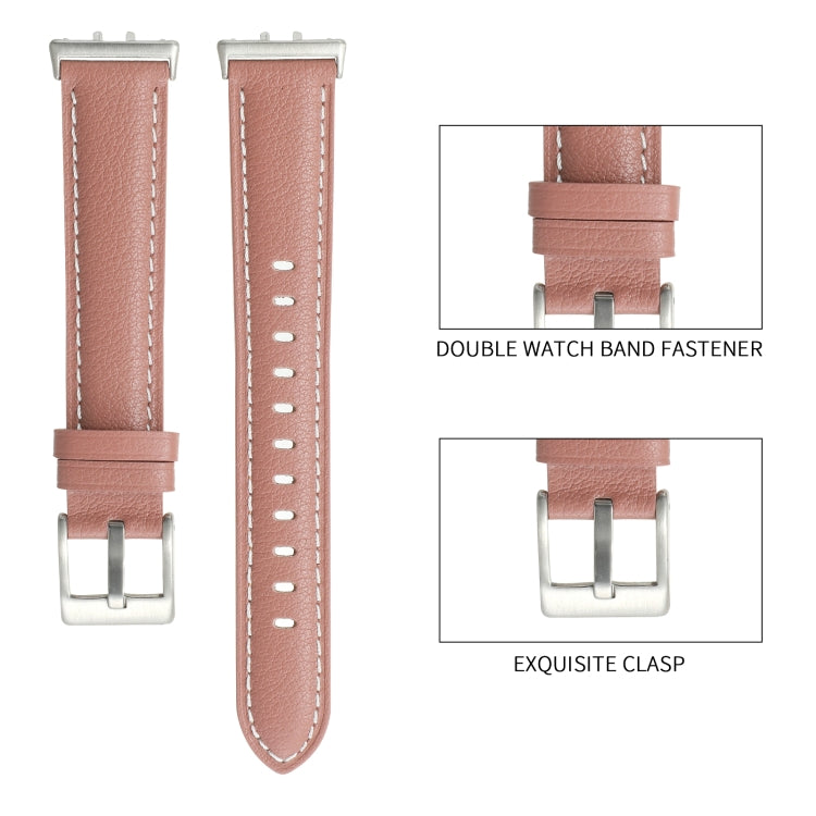 For Samsung Galaxy Fit 3 Pointed Tail Genuine Leather Watch Band(Milky White) - free shipping - PMC TechLife - Order now!