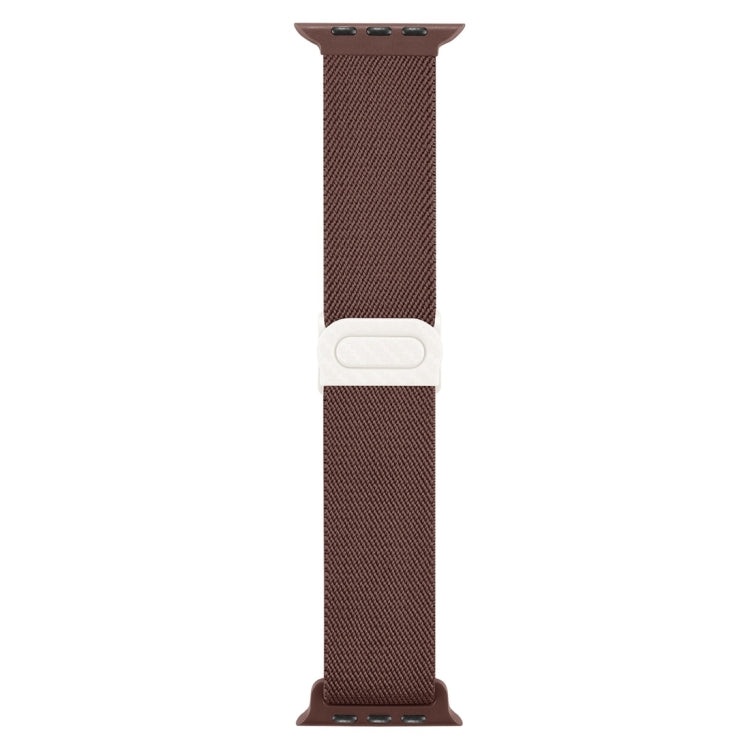 For Apple Watch SE 2023 40mm Carbon Fiber Texture Snap Buckle Nylon Watch Band(Smoke Purple) - free shipping - PMC TechLife - Order now!