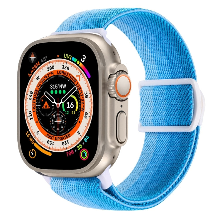For Apple Watch Ultra 49mm Carbon Fiber Texture Snap Buckle Nylon Watch Band(Gradient Blue) - free shipping - PMC TechLife - Order now!