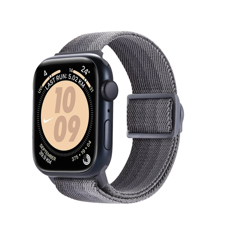 For Apple Watch Series 7 41mm Carbon Fiber Texture Snap Buckle Nylon Watch Band(Gradient Grey) - free shipping - PMC TechLife - Order now!