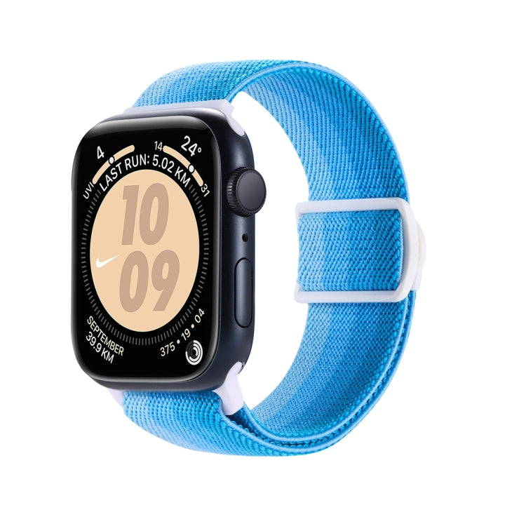 For Apple Watch Series 4 44mm Carbon Fiber Texture Snap Buckle Nylon Watch Band(Gradient Blue) - free shipping - PMC TechLife - Order now!