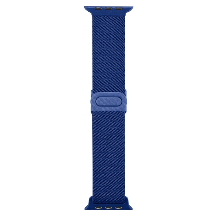 For Apple Watch Series 4 40mm Carbon Fiber Texture Snap Buckle Nylon Watch Band(Blue) - Watch Bands by PMC TechLife | Online Shopping South Africa | PMC TechLife | Buy Now Pay Later Mobicred