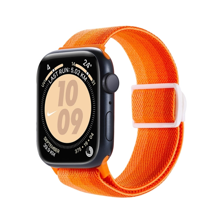 For Apple Watch Series 3 42mm Carbon Fiber Texture Snap Buckle Nylon Watch Band(Gradient Orange) - free shipping - PMC TechLife - Order now!