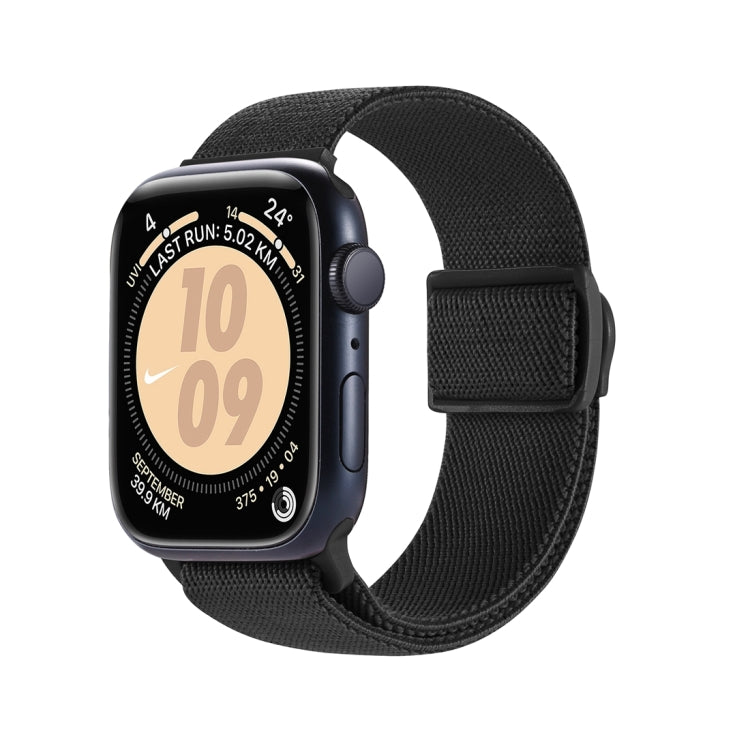 For Apple Watch Series 2 42mm Carbon Fiber Texture Snap Buckle Nylon Watch Band(Black) - free shipping - PMC TechLife - Order now!