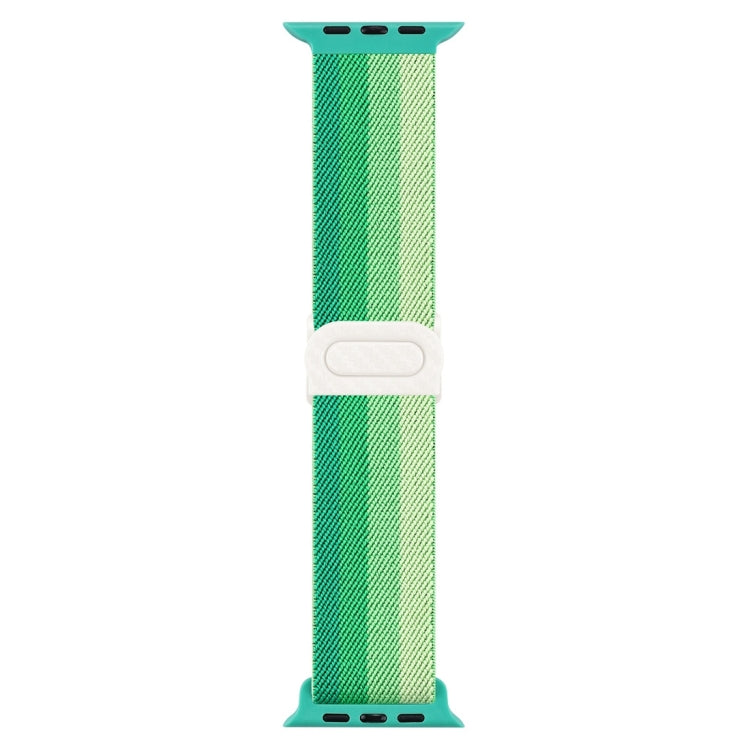For Apple Watch Series 2 42mm Carbon Fiber Texture Snap Buckle Nylon Watch Band(Gradient Green) - free shipping - PMC TechLife - Order now!