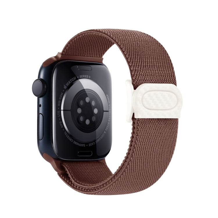 For Apple Watch Series 2 42mm Carbon Fiber Texture Snap Buckle Nylon Watch Band(Smoke Purple) - free shipping - PMC TechLife - Order now!