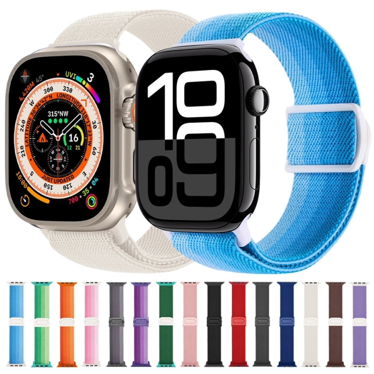 For Apple Watch Series 4 40mm Carbon Fiber Texture Snap Buckle Nylon Watch Band(Gradient Purple) - free shipping - PMC TechLife - Order now!