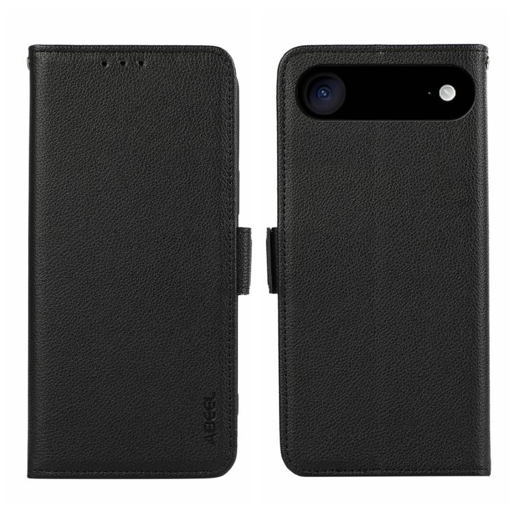 For iPhone 17 Air ABEEL Side-Magnetic Litchi Pattern Leather RFID Phone Case(Black) - free shipping - PMc TechLife - Order now!
