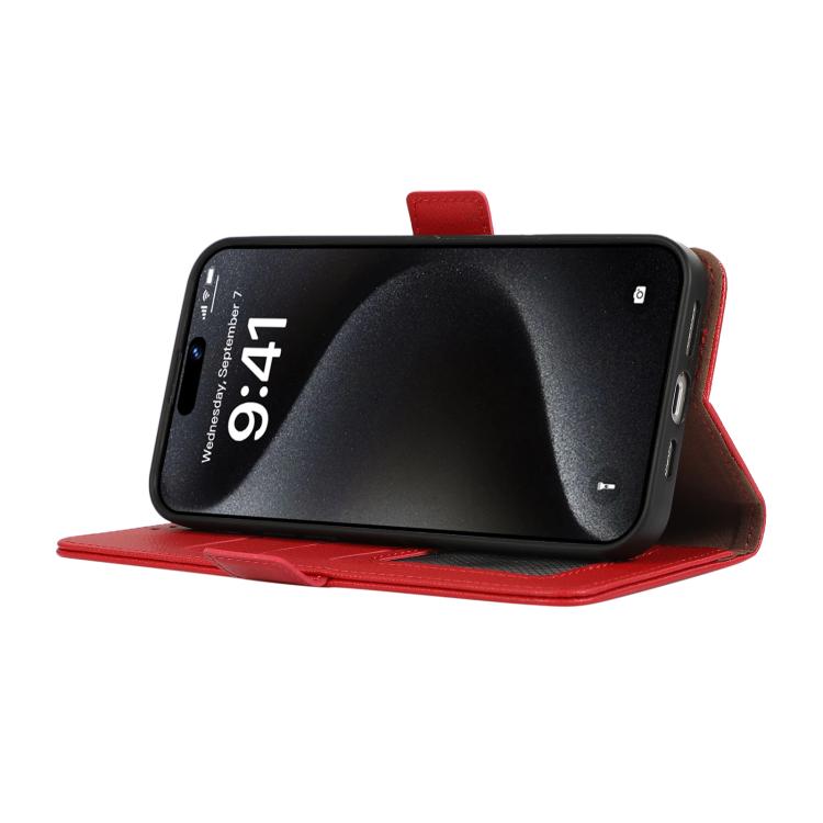 For iPhone 17 Air ABEEL Side-Magnetic Litchi Pattern Leather RFID Phone Case(Red) - free shipping - PMc TechLife - Order now!