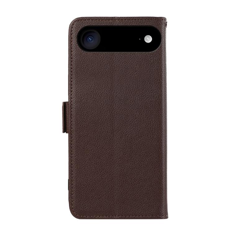For iPhone 17 Air ABEEL Side-Magnetic Litchi Pattern Leather RFID Phone Case(Brown) - free shipping - PMc TechLife - Order now!