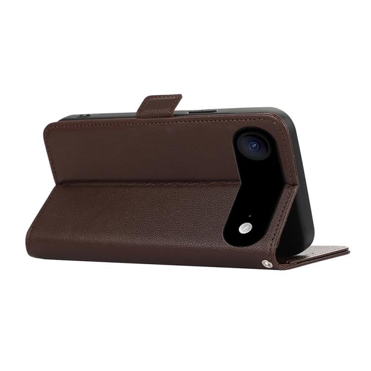 For iPhone 17 Air ABEEL Side-Magnetic Litchi Pattern Leather RFID Phone Case(Brown) - free shipping - PMc TechLife - Order now!
