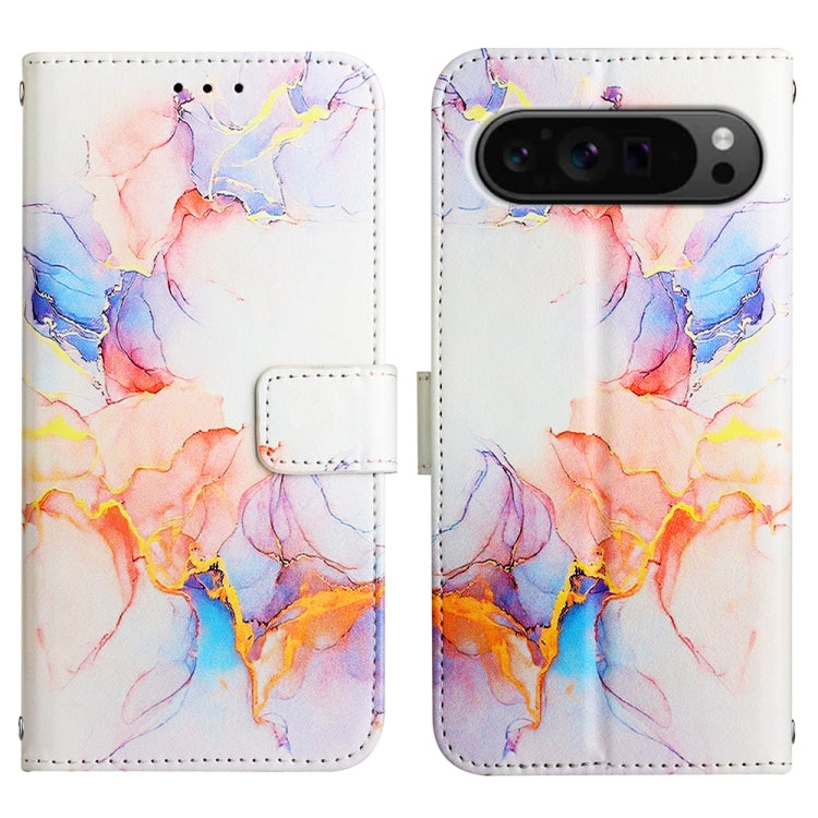For Google Pixel 9 Pro PT003 Marble Pattern Flip Leather Phone Case(Galaxy Marble White) - Google Cases by PMC TechLife | Online Shopping South Africa | PMC TechLife | Buy Now Pay Later Mobicred