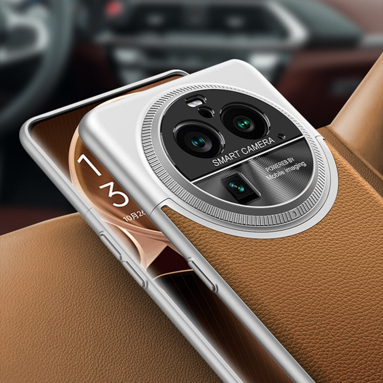 For OPPO Find X6 GKK Mortise-Tenon Connection Contrast Color Leather Shockproof Phone Case(Blue) - free shipping - PMC Jewellery - Order now!