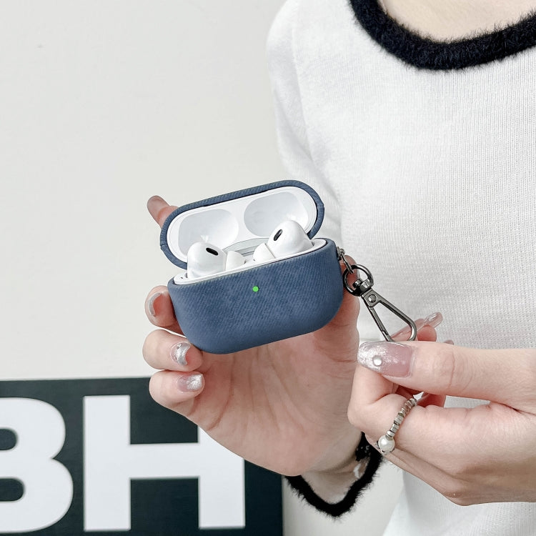 For AirPods Pro Suede Earphone Protective Case(Blue) - For AirPods Pro by PMC Jewellery | Online Shopping South Africa | PMC Jewellery | Buy Now Pay Later Mobicred