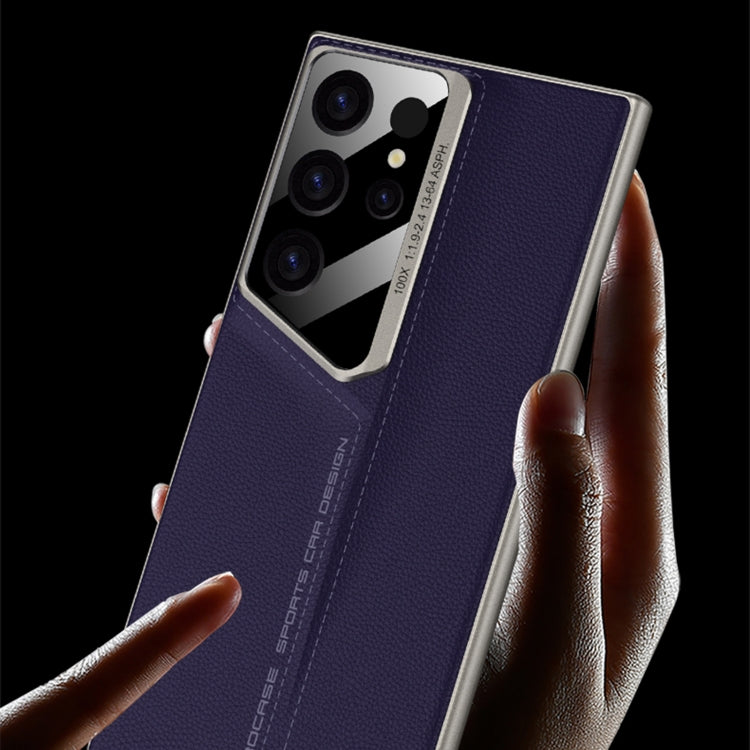 For Samsung Galaxy S24 Ultra 5G GKK Blade Ultra-thin Leather Full Coverage Phone Case(Purple) - Galaxy S24 Ultra 5G Cases by GKK | Online Shopping South Africa | PMC TechLife | Buy Now Pay Later Mobicred