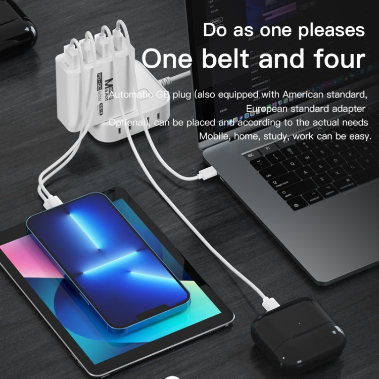 Ma-Ant 60W USB-C/Type-C+3 USB Multi-port Fast Charging Charger, Plug:US Plug(White) - free shipping - PMC Jewellery - Order now!