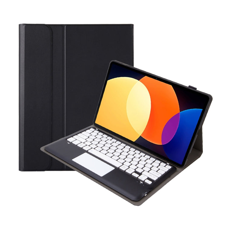For Xiaomi Pad 6S Pro 12.4 Lambskin Texture Detachable Bluetooth Keyboard Leather Case with Touchpad(Black White) - Others Keyboard by PMC TechLife | Online Shopping South Africa | PMC TechLife