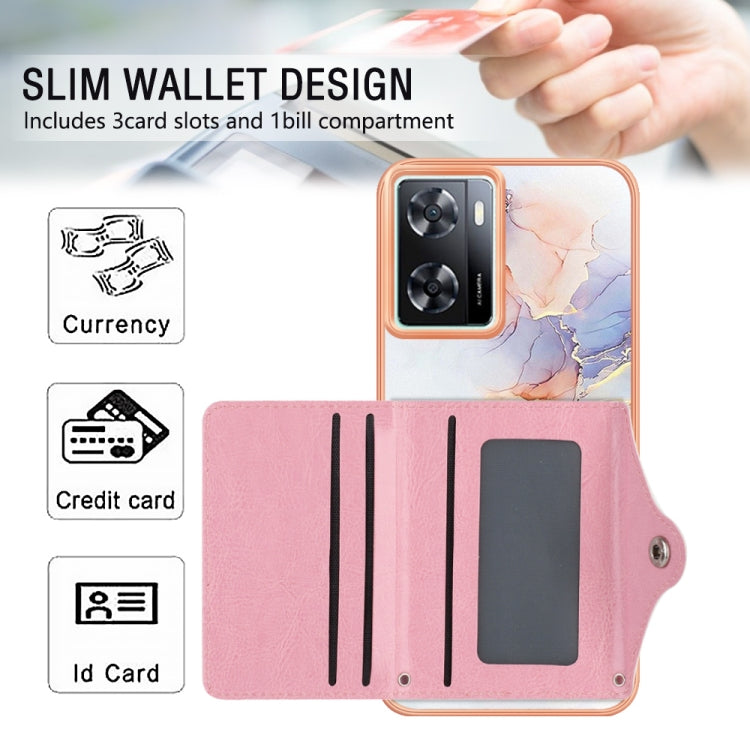 For OnePlus Nord N300 Marble Pattern IMD Card Slot Phone Case(Galaxy Marble White) - OnePlus Cases by PMC TechLife | Online Shopping South Africa | PMC TechLife | Buy Now Pay Later Mobicred