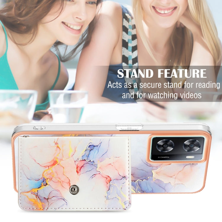 For OnePlus Nord N300 Marble Pattern IMD Card Slot Phone Case(Galaxy Marble White) - OnePlus Cases by PMC TechLife | Online Shopping South Africa | PMC TechLife | Buy Now Pay Later Mobicred