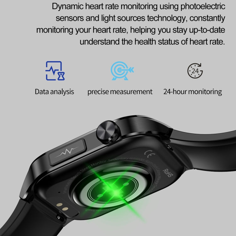 ET580 2.04 inch AMOLED Screen Sports Smart Watch Support Bluethooth Call /  ECG Function(Black Butterfly Buckle) - Smart Watches by PMC TechLife | Online Shopping South Africa | PMC TechLife