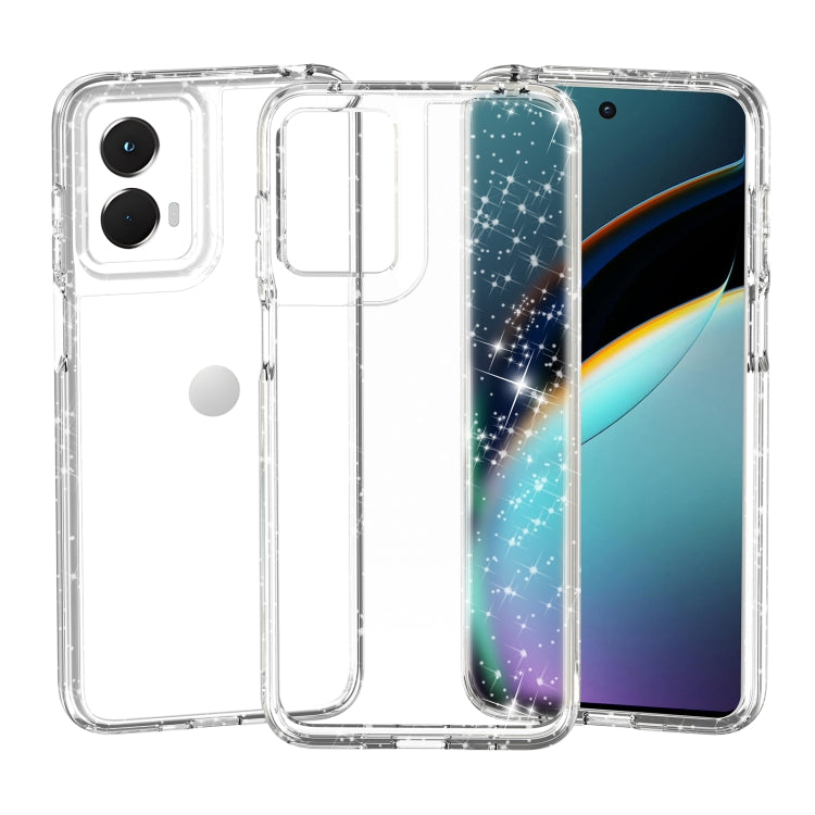 For Motorola Moto G 5G 2024 Terminator Style Shockproof Phone Case(Glitter White) - Motorola Cases by PMC Jewellery | Online Shopping South Africa | PMC Jewellery | Buy Now Pay Later Mobicred