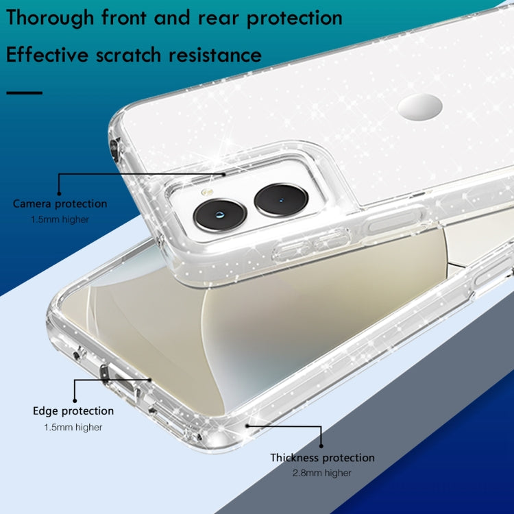 For Motorola Moto G Power 5G 2024 Terminator Style Shockproof Phone Case(Glitter White) - Motorola Cases by PMC Jewellery | Online Shopping South Africa | PMC Jewellery | Buy Now Pay Later Mobicred