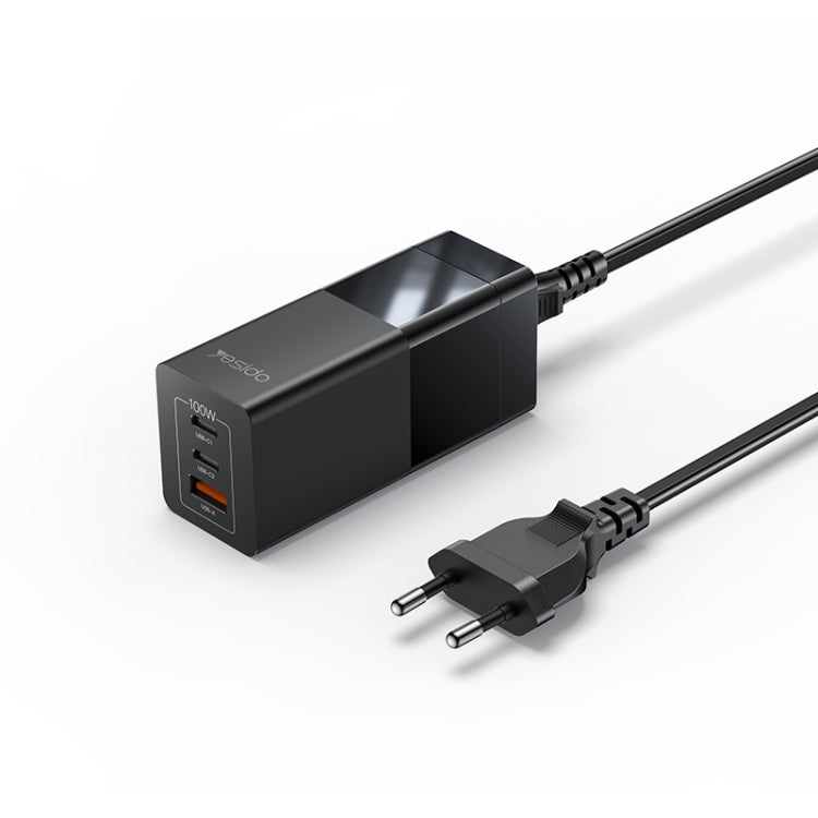 Yesido YC58 100W 2Type-C+USB Ports with 1 Socket Desktop GaN Charger(EU Plug) - free shipping - PMC Jewellery - Order now!