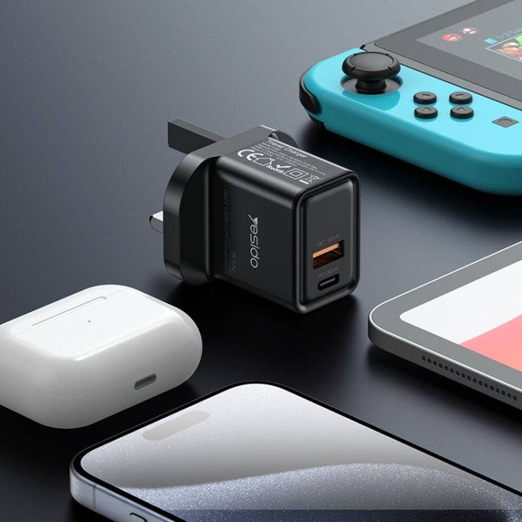 Yesido YC83 PD 30W USB-C/Type-C+USB Interface GaN Fast Charging Charger(UK Plug) - free shipping - PMC TechLife - Order now!