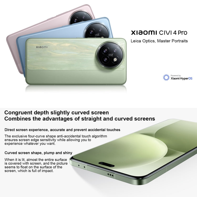 Xiaomi Civi 4 Pro, 12GB+256GB,  6.55 inch Xiaomi HyperOS Snapdragon 8s Gen 3 Octa Core 4nm up to 3.0GHz, NFC, Network: 5G(Blue) - free shipping - PMC Jewellery - Order now!