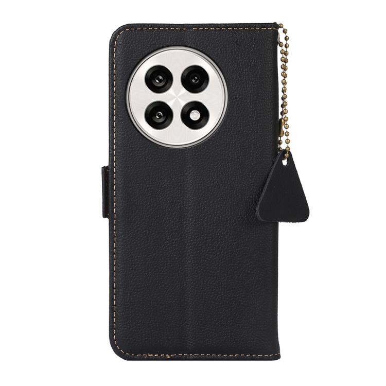For OnePlus Ace 5 Pro / Ace 5 / 13R Side-Magnetic TJ Genuine Leather RFID Phone Case(Black) - OnePlus Cases by PMC TechLife | Online Shopping South Africa | PMC TechLife | Buy Now Pay Later Mobicred
