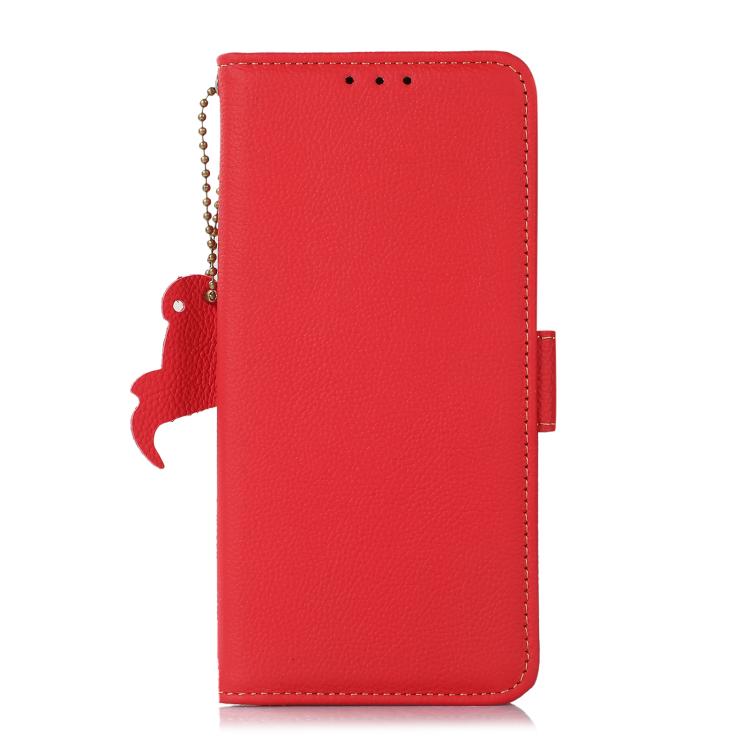 For OnePlus Ace 5 Pro / Ace 5 / 13R Side-Magnetic TJ Genuine Leather RFID Phone Case(Red) - OnePlus Cases by PMC TechLife | Online Shopping South Africa | PMC TechLife | Buy Now Pay Later Mobicred